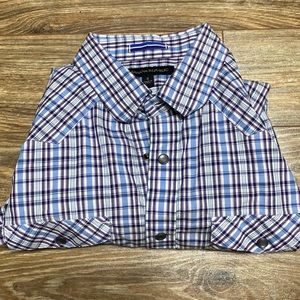 Mens Banana Republic snap button long sleeve shirt. Size Small.